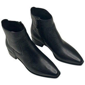 COLE HAAN Naia Black Leather Ankle Boots Womens Size 7B Side Zip New $200 I